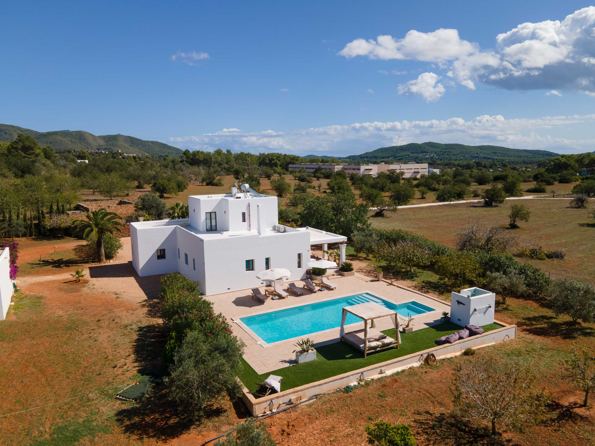 Exterior de la villa Can Lloren en Ibiza